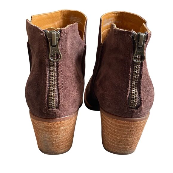 Kork Ease Ankle Booties 7.5 Brown Suede Leather Grunge Western Boho Casual - Picture 3 of 11